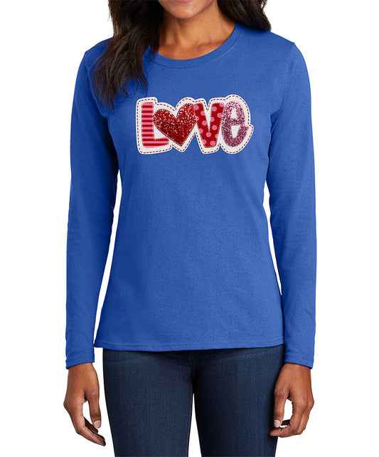 Trendy Ladies Long Sleeve Valentine’s T-Shirts – Love in Every Thread!