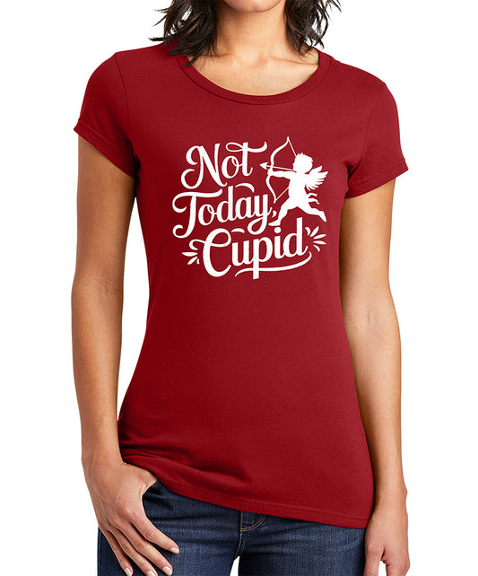 Valentine's Day, Not Today Cupid, Ladies Valentine T-Shirt